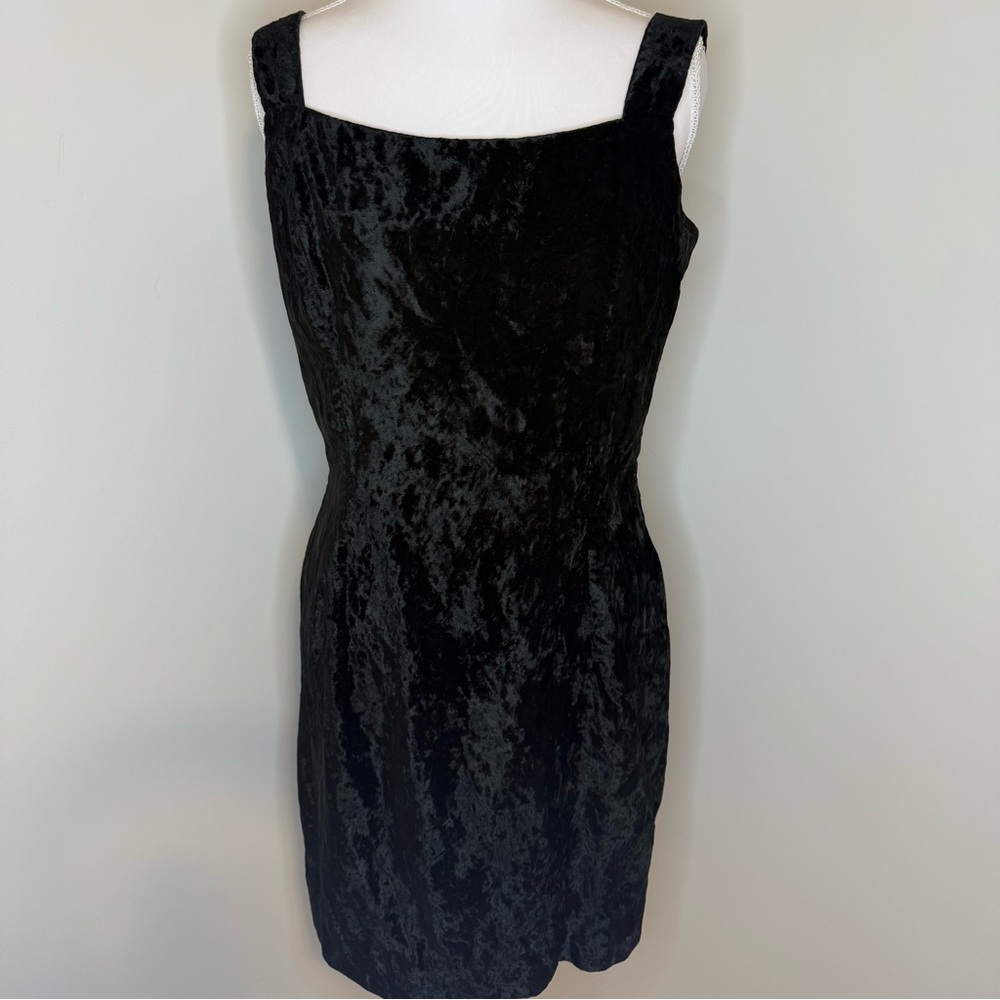 Scott McClintock Crushed Velvet Dress | Size 10 | Vintage 80s/90s Goth
